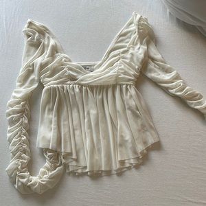 UO white ruched top